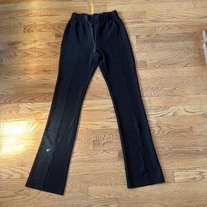 Black sparkle flare pants
